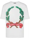 Moschino T-shirt In Organic Jersey Laurel Crown