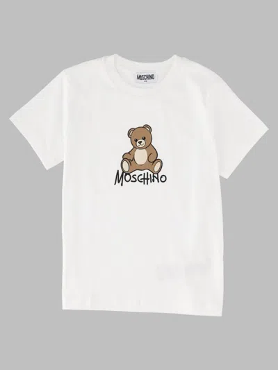 Moschino Maxi Logo Graphic T-shirt For Girls In White
