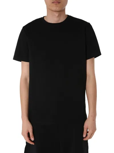 Moschino Maxi Patch Logo Round Neck T-shirt For Men In Black