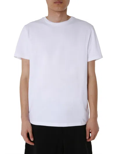 Moschino Maxi Patch Logo Round Neck T-shirt For Men In White
