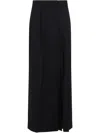 Moschino High-waisted Black Maxi Skirt With Pleated Design In Black