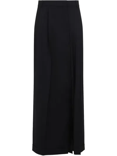 Moschino High-waisted Flared Trousers In Black