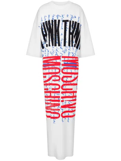 Moschino Maxi T-shirt Dress In White