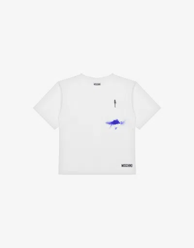 Moschino Maxi T-shirt Office Inspiration In White