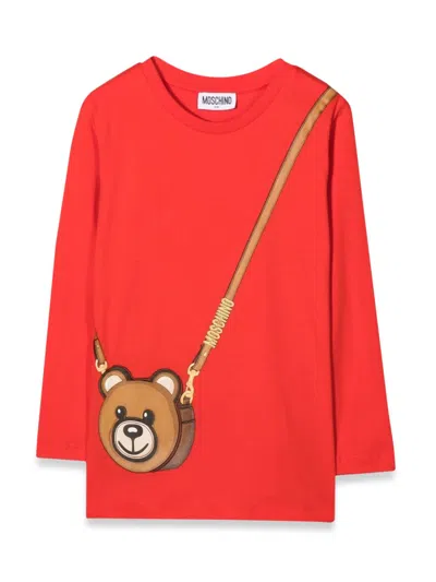 Moschino Kids' Maxi T-shirt In Red