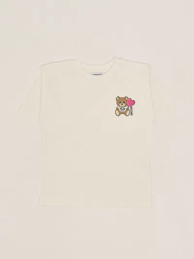 Moschino Kids' Maxi T-shirt T-shirt In Neutral