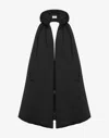 Moschino Maxi Vest In Technical Fabric In Black