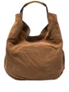 Moschino Medium Handle Me Suede Shoulder Bag