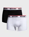 Moschino Men's 2-pack Logo-band Briefs In Multi