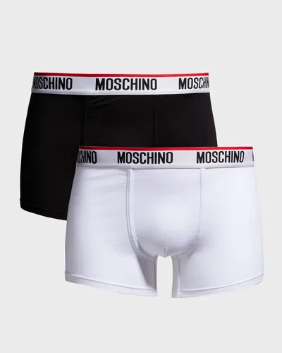Moschino Men's 2-pack Logo-band Briefs In Multi
