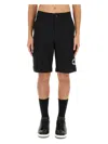 Moschino Logo Cargo Shorts With Pockets And Loops In Black