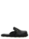 Moschino Black Leather Mule Loafers