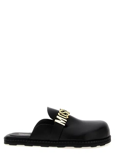 Moschino Men 'birky' Sabots In Black