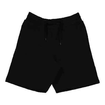 Pre-owned Moschino Men's Black Allover Logo Drawstring Shorts