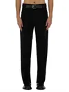 Moschino Couture Classic Regular Fit Wool Pants In Black