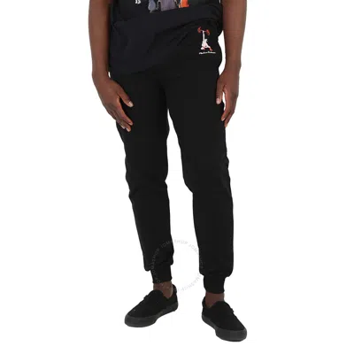 Moschino Men's Black  Underwear Logo Track Pants