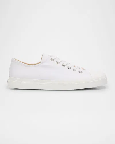 Moschino Men's Canvas Low-top Sneakers In White