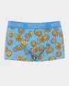 Moschino Men's Coin-print Boxer Briefs In Black Multi