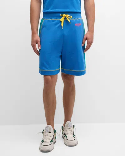 Moschino Men's Colorblock Sweat Shorts In Blue