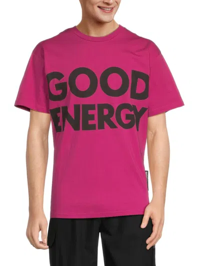 Moschino Men's Graphic Tee In Pink