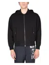 Moschino Men's Jacket With Logo In Black