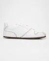 Moschino Calfskin And Suede Trainers In White