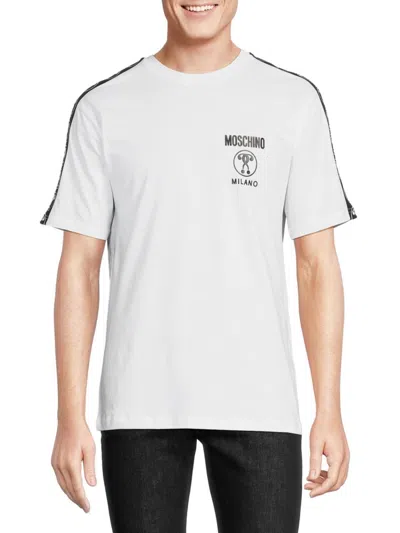 Moschino Men's Logo Cotton Tee In White
