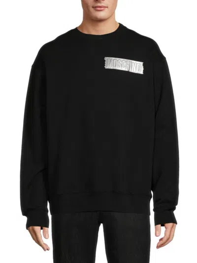 Moschino Men's Logo Crewneck Sweatshirt In Black