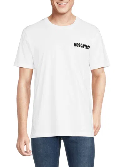 Moschino Men's Logo Crewneck T-shirt In White