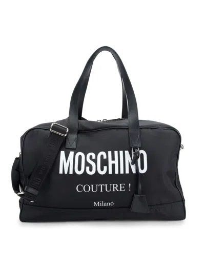 Moschino Men's Logo Duffle Bag In Black
