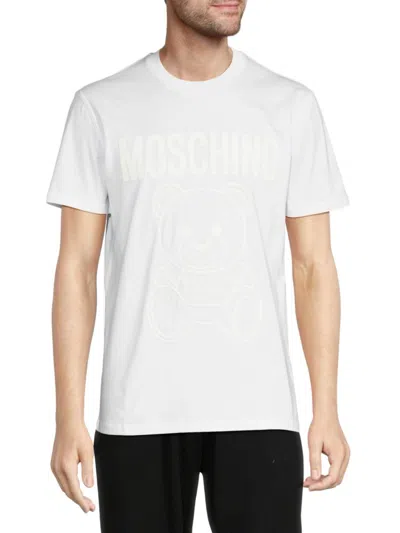 Moschino Men's Logo Graphic Tee In White
