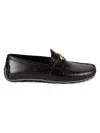MOSCHINO MEN'S LOGO LEATHER DRIVING LOAFERS