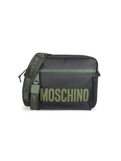 Moschino Men's Logo Shoulder Bag In Green
