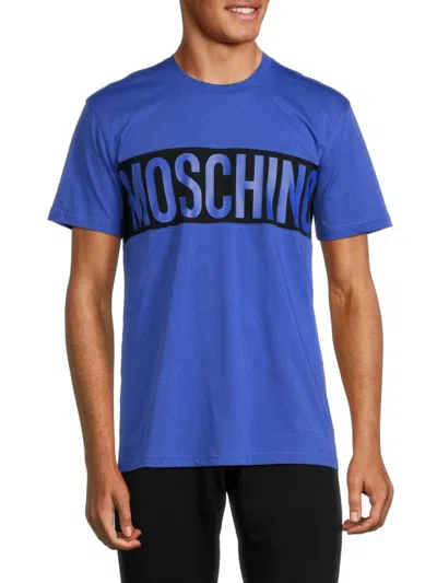 Moschino Men's Logo Tee In Blue