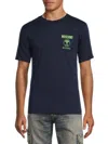 Moschino Short Sleeve T-shirt With Graphic Print In Navy