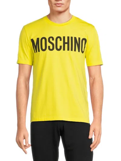 Moschino Men's Logo Tee In Yellow