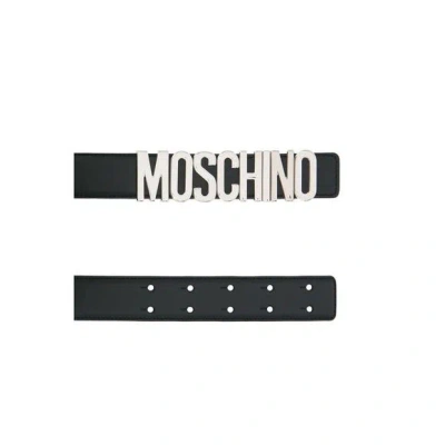 Moschino Men Luxury Black Leather Belt