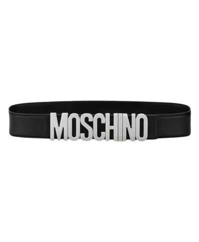 Moschino Men Luxury Black Leather Belt
