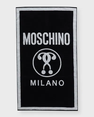 Moschino Men's Milano Beach Towel In Black Multi