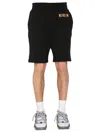 Moschino Logo-print Detail Shorts In Black