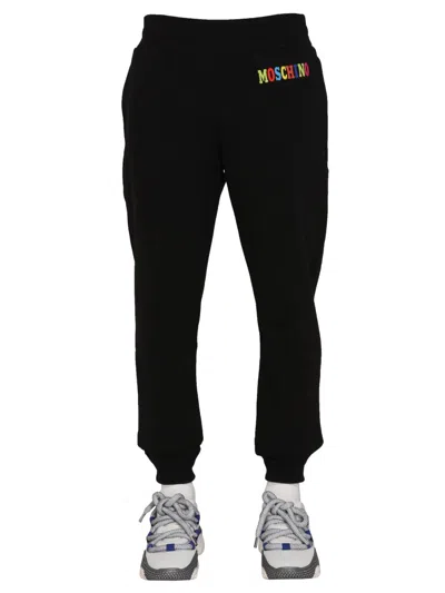 MOSCHINO MOSCHINO MEN MULTICOLOR LOGO JOGGING PANTS