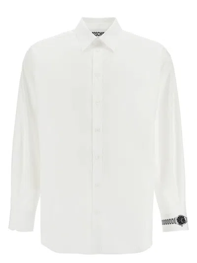 MOSCHINO MEN'S PRINTED CUFF SHIRT WITH UNIQUE