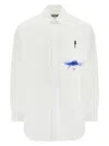 Moschino Office Inspiration Stretch Poplin Shirt In White