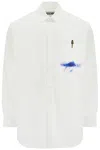 Moschino Office Inspiration Stretch Poplin Shirt In White