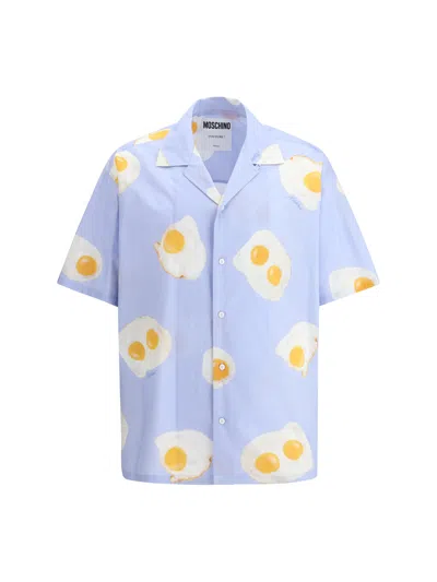 Moschino Men Printed Short Sleeve Shirt In Multi