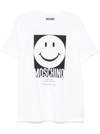 Moschino Men Printed T-shirt In White