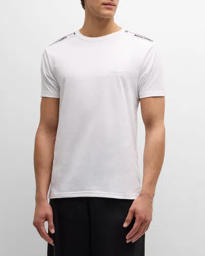 MOSCHINO MEN'S SHOULDER-TAPE T-SHIRT