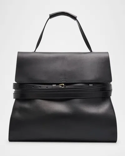 Moschino Men's Soft Leather Backpack In Black
