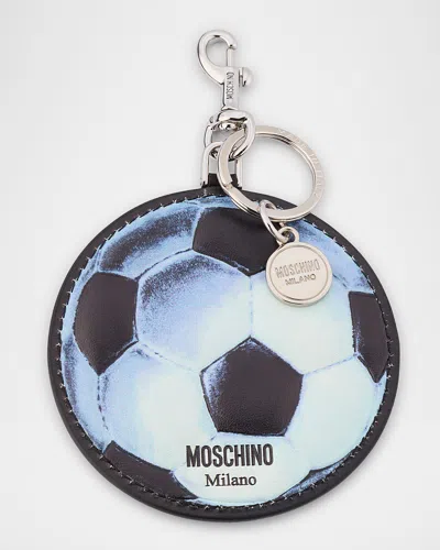 MOSCHINO MEN'S SOFT PU SOCCER BALL KEYCHAIN