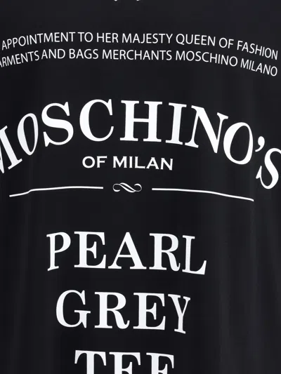 Moschino Printed Organic Cotton Jersey T-shirt In Black